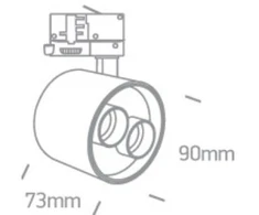12W bėgelio šviestuvas, baltas, 3000K, 65656BT/W/W. Komplektuojamas su 350mA maitinimo šaltiniu