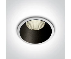 12W COB LED įleidžiamas šviestuvas, baltu korpusu, 4000K, 10112K/W/C