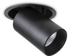 Ideal Lux 12W recessed lamp NOVA, 3000K, juodas