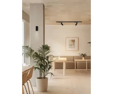 12W LED akcentinis šviestuvas į 3 fazių bėgelį PIPE, juodas, 2700K, T3986190N