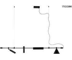 12W LED + E27 pakabinamas šviestuvas TECHNICS, juodas, 3000K, lemputė parduodama atskirai
