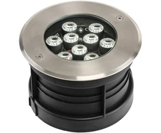 12W LED įleidžiamas lauko šviestuvas RUNA 2, juodu korpusu, 3000K, IP67, 45°
