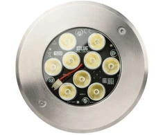12W LED įleidžiamas lauko šviestuvas RUNA 2, juodu korpusu, 3000K, IP67, 45°