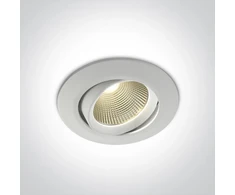 12W LED įleidžiamas, pakreipiamas šviestuvas, baltas, 3000/3500/4000K, dimeriuojamas, 11112/W/V