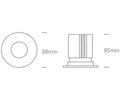 12W LED įleidžiamas, pakreipiamas šviestuvas, baltas, 3000/3500/4000K, dimeriuojamas, 11112/W/V