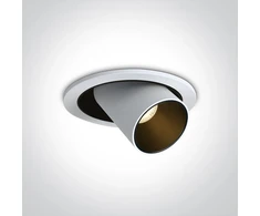 12W LED įleidžiamas, pakreipiamas šviestuvas, baltas, 3000/3500/4000K, 11112B/W/V