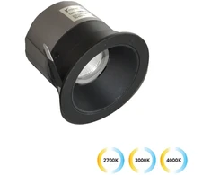 12W LED įleidžiamas šviestuvas ALEA, juodas, 2700/3000/4000K, 3914-011B-3-S-38