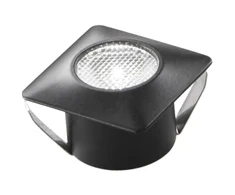 1,2W LED įleidžiamas šviestuvas ASSO, juodas, 3000K