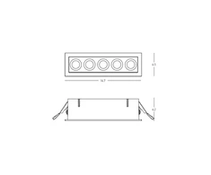 12W LED įleidžiamas šviestuvas, baltas, 3000K, S191