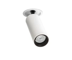 12W LED įleidžiamas šviestuvas FIT 50, baltu korpusu, 3000K, 28º