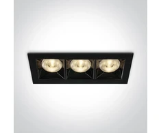 12W LED įleidžiamas šviestuvas, juodas, 3000K, 50306B/B/W