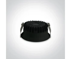 12W LED įleidžiamas šviestuvas, juodas, 3000/4000/5000K, 10109D/B/V