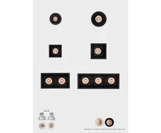 12W LED įleidžiamas šviestuvas MOVE, juodas, 3000/4000K, IP44, E3984176N