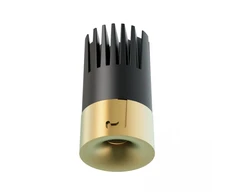 12W LED įleidžiamas/užglaistomas šviestuvas, matinės žalvario sp., 2700K, 25402-27