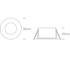 12W LED įleidžiamas vidaus/lauko šviestuvas, baltas, 3000/3500/4000K, IP65, 10112GA/W/V
