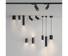 12W LED įleidžiamo montavimo akcentinis šviestuvas PIPE, juodas, 4000K, dimeriuojamas, E3986010NDT