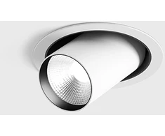 12W LED įleidžiamo montavimo šviestuvas TUB M OUT, baltas, 3000K, 50°