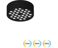 12W LED lubinis šviestuvas MATEO, juodas, 2700/4000/6000K, dimeriuojamas, 4343201
