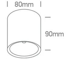 Lubinis šviestuvas 12W LED lubinis vidaus/lauko šviestuvas, juodas, 3000K, IP65, 67540A/B/W
