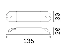 12W LED maitinimo šaltinis, DALI/PUSH, 267999