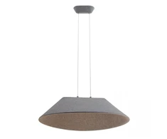 Pakabinamas šviestuvas 12W LED pakabinamas akustinis šviestuvas, pilkas, 3000K, dimeriuojamas, 23173