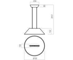 12W LED pakabinamas šviestuvas AKIRA, žalios/juodos sp., 3000K, 01-3525
