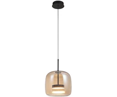 12W LED pakabinamas šviestuvas DECO, juodu korpusu/gintaro sp. stiklas, 3000K, 4319000