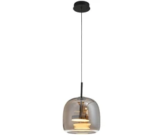 12W LED pakabinamas šviestuvas DECO, juodu korpusu/dūmų sp. stiklas, 3000K, 4319001