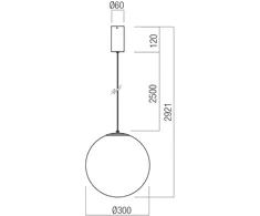 12W LED pakabinamas šviestuvas IRIDES, juodos/dūmų sp., 2700K, 01-4094