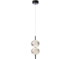 12W LED pakabinamas šviestuvas VENTURA, juodas, 3000K
