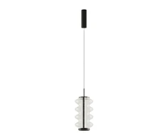 12W LED pakabinamas šviestuvas VITREE, matinės juodos sp., 2700K, dimeriuojamas
