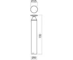 12W LED pastatomas lauko šviestuvas BIRO, rūdžių sp., 3000K, IP65, 90592