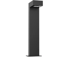 12W LED pastatomas lauko šviestuvas BOLLARD, juodas, 4000K, 105°x50°, IP66