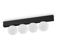 Lubinis šviestuvas Ideal Lux 12W LED paviršinis šviestuvas PING PONG, juodas, 3000K, 313283