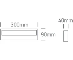 12W LED sieninis šviestuvas, baltas, 2700/3100/3500K, 38010A/W/V