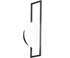 12W LED sieninis šviestuvas FOBOS, juodas, CCT