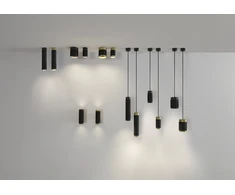 12W LED sieninis šviestuvas LUX, juodos/aukso sp., 2700K, dimeriuojamas, A3989190ONDP