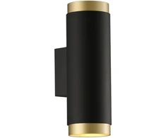 12W LED sieninis šviestuvas LUX, juodos/aukso sp., 4000K, dimeriuojamas, A3989110ONDP