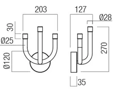 12W LED sieninis šviestuvas LUXOR, blizgios baltos sp., 3000K, dimeriuojamas, 01-3344