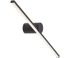 12W LED sieninis šviestuvas ROW, juodas, 3000K, IP44