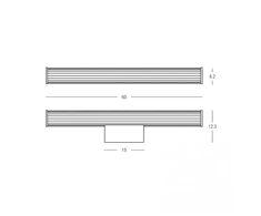 Sieninis šviestuvas 12W LED sieninis veidrodžio šviestuvas, baltas, 3000/4000K, IP44, 25456