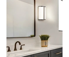 Sieninis šviestuvas 12W LED sieninis veidrodžio šviestuvas BRIELLA, juodas, 2700/3300/4000K, IP44, 4333900