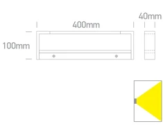 Sieninis šviestuvas 12W LED sieninis vonios šviestuvas, baltas, 3000K, IP44, 38112C/W/W