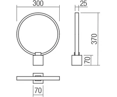12W LED stalo šviestuvas ADO, juodas, 3000K, dimeriuojamas