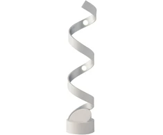 12W LED stalo šviestuvas HELIX, baltos/sidabro sp., 3000K