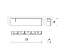 12W LED šviestuvas DARK LIGHT į magnetines sistemas INSIGHT, baltas, 3000K