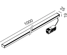 12W LED šviestuvas FLEXY LINEA į magnetinę sistemą IN_RING, juodas, 4000K, 48V, 110°, 1m