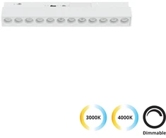 12W LED šviestuvas į magnetinę sistemą VIOKEF MAGNETIC, baltas, 3000/4000K, dimeriuojamas, 4244407-N
