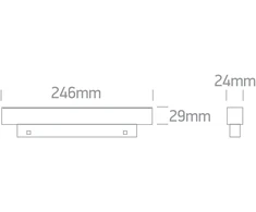 12W LED šviestuvas į magnetines sistemas MINI/MIDI, baltas, 3000/3500/4000K, 48V, 50°, 42112AA/W/V