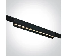 12W LED šviestuvas į magnetines sistemas FLAT, juodas, 3000/4000/5000K, 48V, 24°, 43102FB/B/V